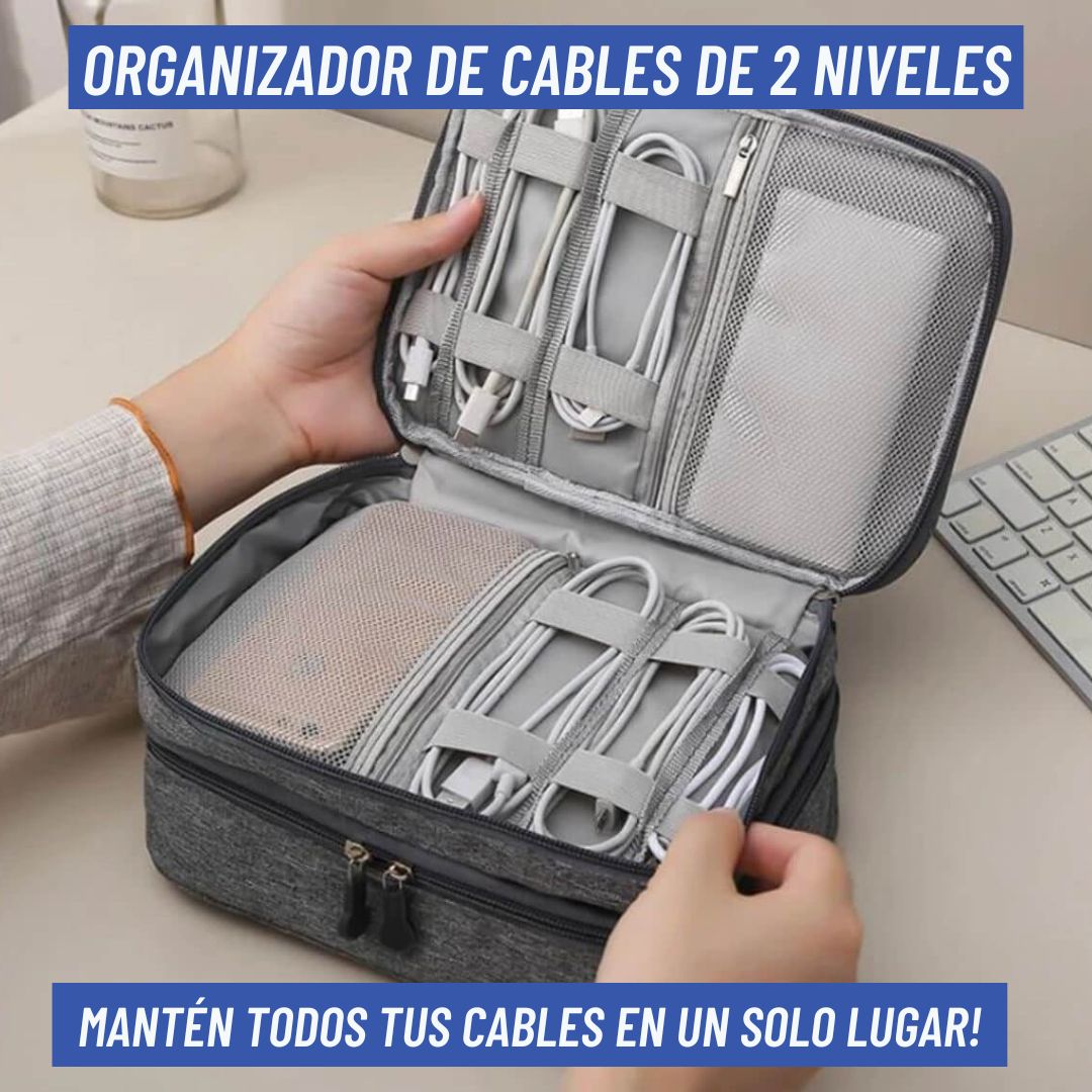 Organizador de cables de 2 Niveles