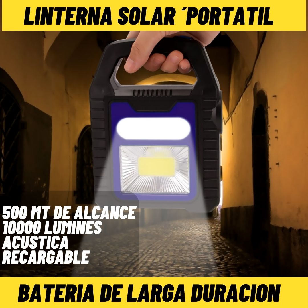 Linterna Led Solar Portátil Original Recargable