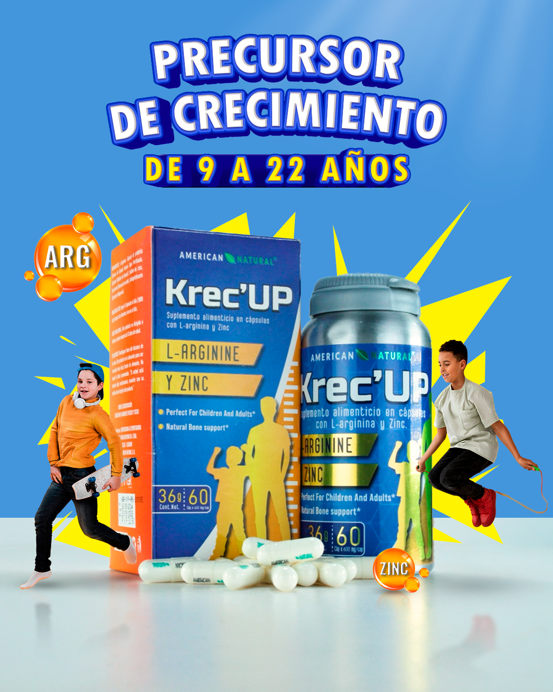 ✅Krec'UP  Original Trío Potencia de Crecimiento.