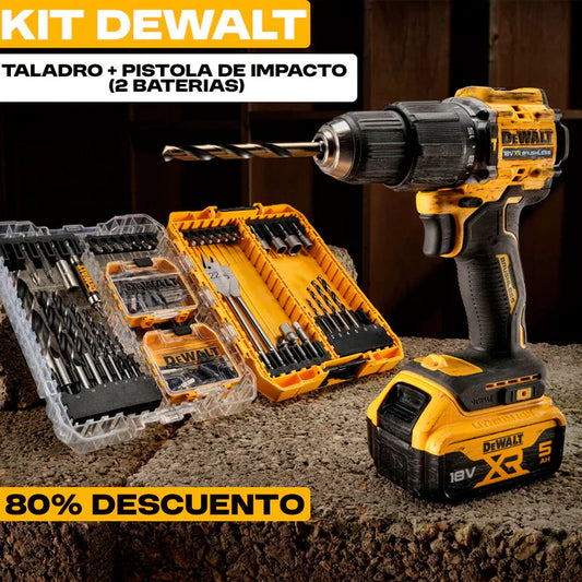 TALADRO INALÁMBRICO DEWALT 48V + 2 POTENTES BATÉRIAS + 26 ACCESORIOS DE REGALO PROMOCION - CIERRE DE LA TIENDA - CONTRA ENTREGA ENVÍO GRATIS