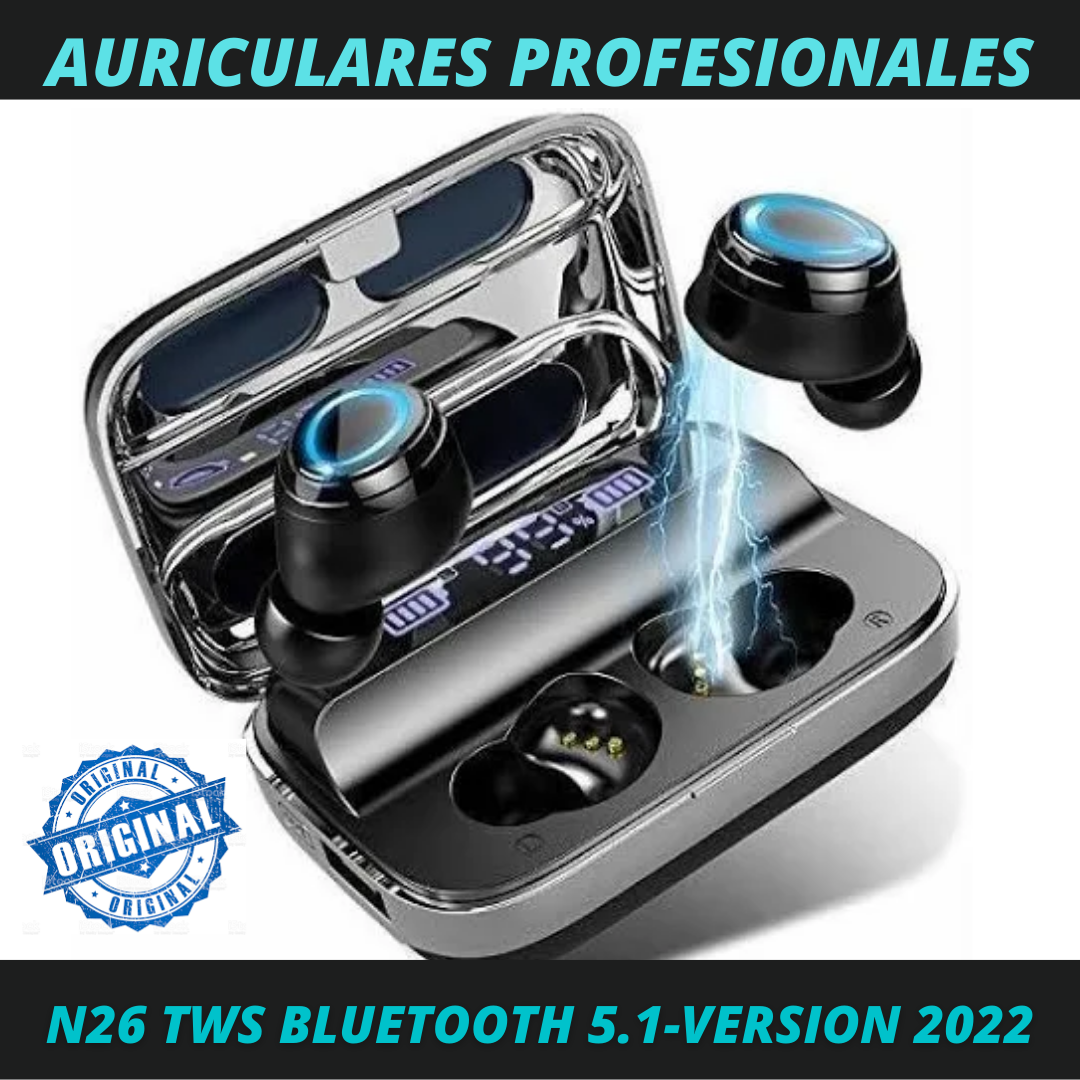 N26 TWS Bluetooth 5.1 Auriculares Profesionales Version 2022