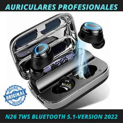N26 TWS Bluetooth 5.1 Auriculares Profesionales Version 2022