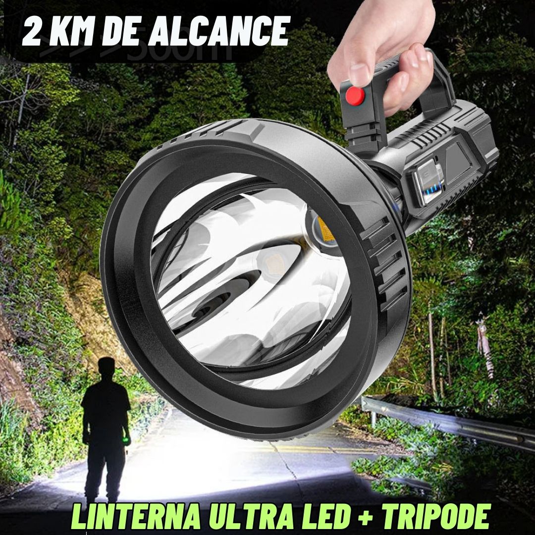 Linterna Largo Alcance + Tripode