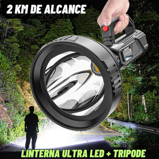 Linterna Largo Alcance + Tripode