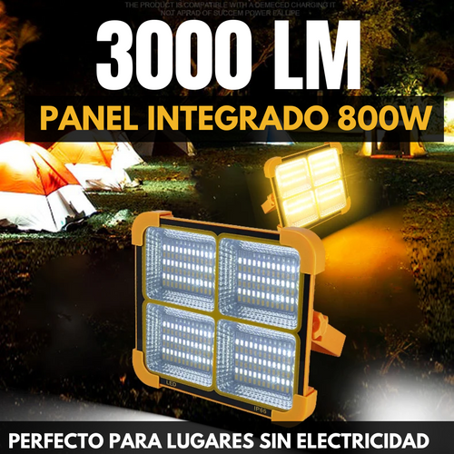 Reflector solar 800w - Panel Integrado + entrada USB