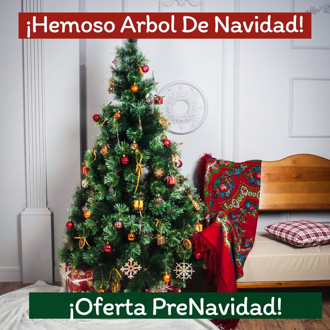 Árbol Navidad Singapur Tupido 1.80m 780 Ramas + Estrella + REGALO 🎁