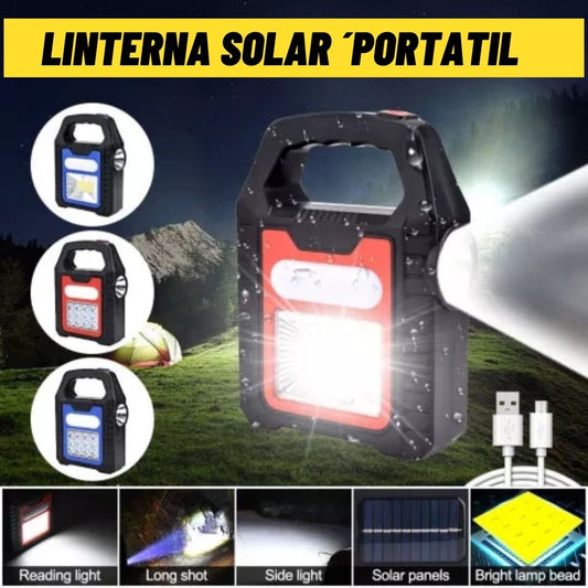 Linterna Led  Solar Portátil Original Recargable