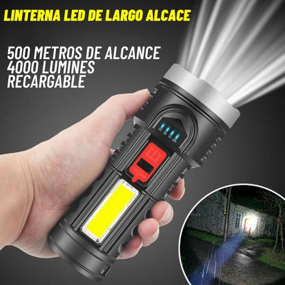 Linterna Led Multifunción Carga Solar 4 Modos