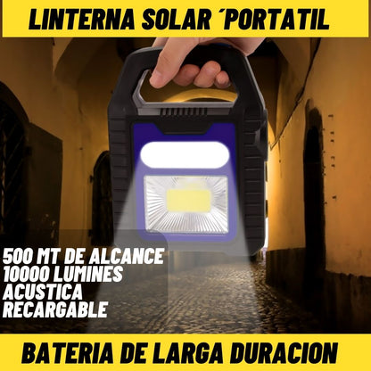 Linterna Led  Solar Portátil Original Recargable