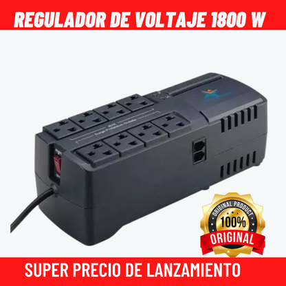 Regulador automático de voltaje 1800w -8 ENTRADAS