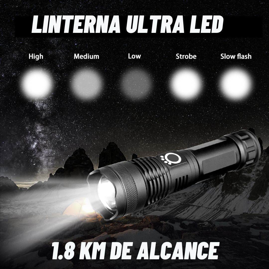 Linterna Ultra  Led Multifunción  Original Recargable