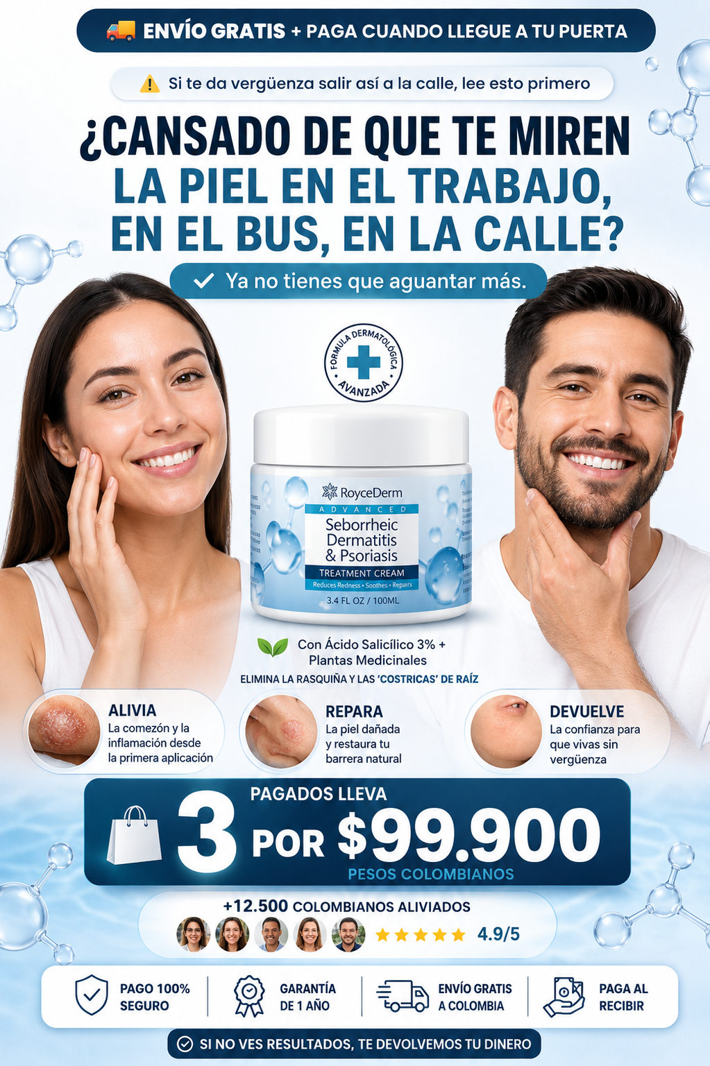 🧴 Crema avanzada para dermatitis, psoriasis 🔥 PAGA 2 Y LLEVA 3