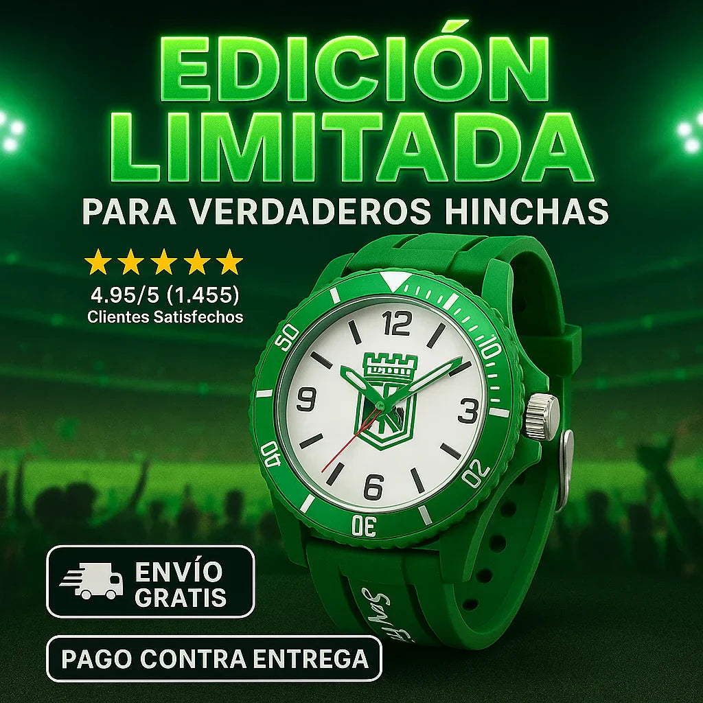 💚⌚️ Nuevo Reloj Atlético Nacional Deportivo Hombre y Dama  Edición Exclusiva