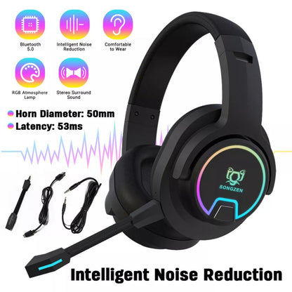 Diadema Gamer Rgb Microfono Bajos Profundos Auriculares V10