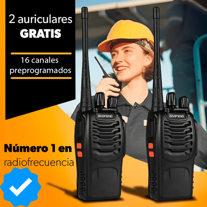 WalkiePro™  2  RADIOS + (2 Auriculares GRATIS )