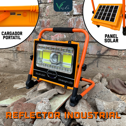 Reflector Industrial con Panel solar de Alta Resistencia