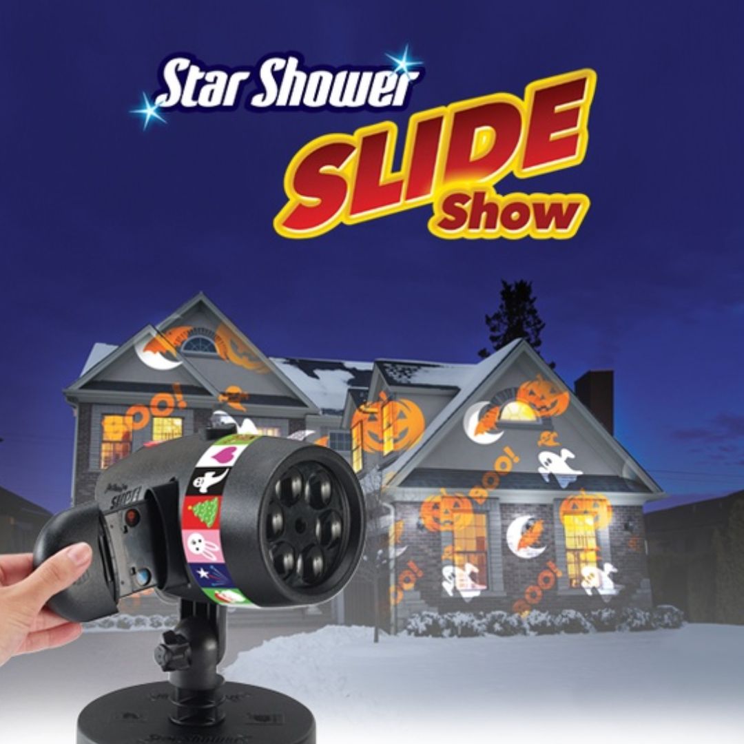 PROYECTOR LUCES  HALLOWEEN Y NAVIDAD 16 DISEÑOS