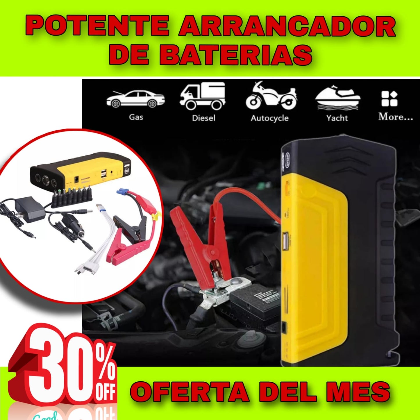 Potente arrancador de baterías!!